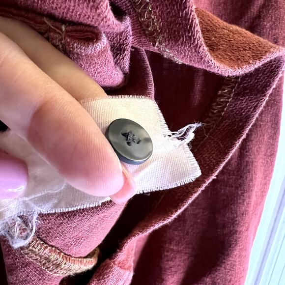 Carbon 2 cobalt button down casual long sleeve shirt size size M rust orange - Picture 4 of 5